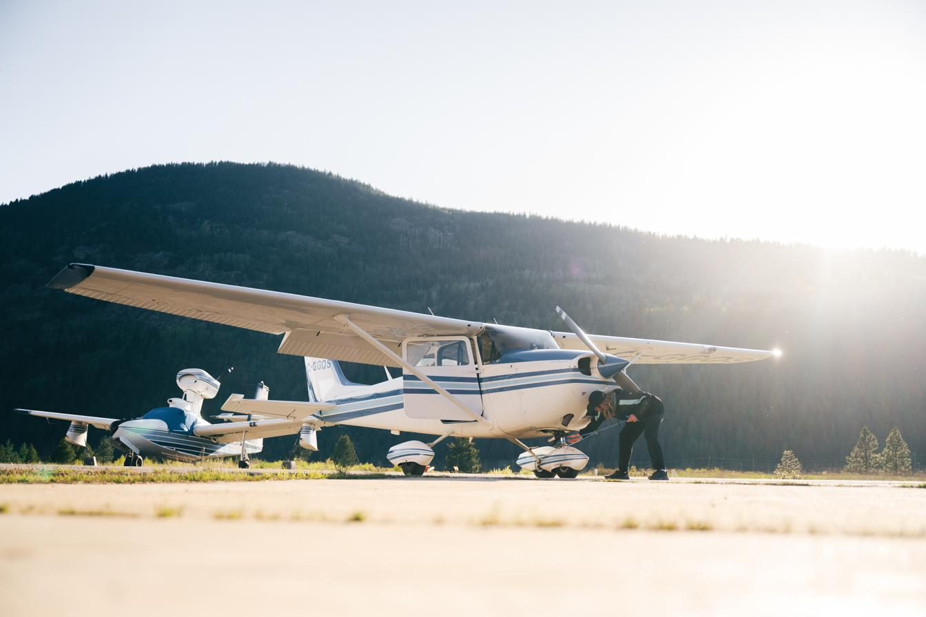 C-GGQS being pre-flighted on the apron at CAD4. Photo by Ashley Voykin.